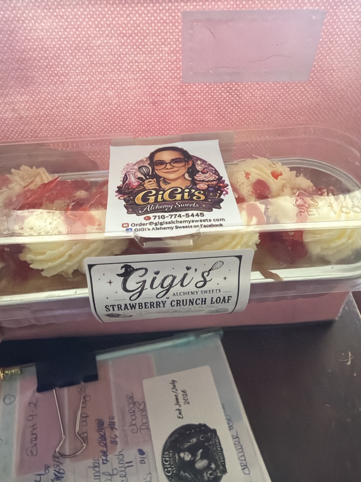 Strawberry Crunch mini loaves